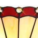 Una Tiffany Wall Lamp, 2 x E14, Red/Cream/Crystal additional 7