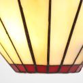Una Tiffany Wall Lamp, 2 x E14, Red/Cream/Crystal additional 4