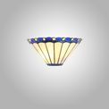 Una Tiffany Wall Lamp, 2 x E14, Blue/Cream/Crystal additional 1