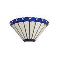 Una Tiffany Wall Lamp, 2 x E14, Blue/Cream/Crystal additional 3