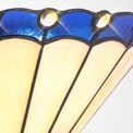 Una Tiffany Wall Lamp, 2 x E14, Blue/Cream/Crystal additional 6