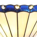 Una Tiffany Wall Lamp, 2 x E14, Blue/Cream/Crystal additional 7