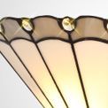 Una Tiffany Wall Lamp, 2 x E14, Grey/Cream/Crystal additional 8