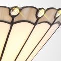 Una Tiffany Wall Lamp, 2 x E14, Grey/Cream/Crystal additional 7