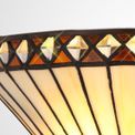 Teresa Tiffany Wall Lamp, 2 x E14, Amber/Cream/Crystal additional 8