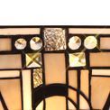 Areta Tiffany 2 x E14, White/Grey/Black/Clear Crystal Wall Lamp additional 5