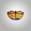 Haze Tiffany Wall Lamp, 2 x E14, Blue/Orange/Crystal additional 1