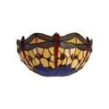 Haze Tiffany Wall Lamp, 2 x E14, Blue/Orange/Crystal additional 3