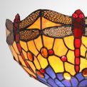 Haze Tiffany Wall Lamp, 2 x E14, Blue/Orange/Crystal additional 8