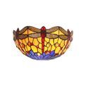 Haze Tiffany Wall Lamp, 2 x E14, Blue/Orange/Crystal additional 2