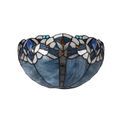 Orella Tiffany 30cm Wall Lamp, 2 x E14, Blue/Clear Crystal additional 3