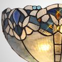 Orella Tiffany 30cm Wall Lamp, 2 x E14, Blue/Clear Crystal additional 7