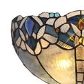 Orella Tiffany 30cm Wall Lamp, 2 x E14, Blue/Clear Crystal additional 4