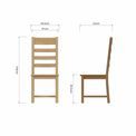 Cumbria Dining &amp; Occasional Ladder Back Chair Wooden Seat 44.5 x 52 x 105 cm additional 4