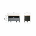 Devon Dining &amp; Occasional Grey Corner TV Unit  90 x 44 x 48 cm additional 9