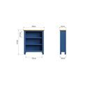 Helston Dining Blue Small Wide Bookcase  70 x 22 x 82 cm additional 4