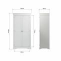 Dundee Bedroom - White Full Hanging Wardrobe 100 x 58 x 200 cm additional 9