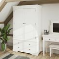 Dundee Bedroom - White 2 Door 4 Drawer Wardrobe 120 x 58 x 200 cm additional 8