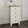 Tay Bedroom-White 4 Drawer Narrow Chest 55 x 40 x 100 cm additional 7