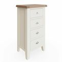 Tay Bedroom-White 4 Drawer Narrow Chest 55 x 40 x 100 cm additional 1