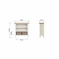 Tay Dining-White Small Wide Bookcase 90 x 30 x 90 cm additional 7