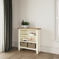 Tay Dining-White Small Wide Bookcase 90 x 30 x 90 cm additional 5