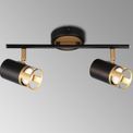 Abbey 2 Light Linear Bar Spotlight GU10, Black / Painted Gold additional 1
