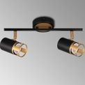 Abbey 2 Light Linear Bar Spotlight GU10, Black / Painted Gold additional 8