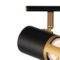 Abbey 2 Light Linear Bar Spotlight GU10, Black / Painted Gold additional 2