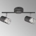 Abbey 2 Light Linear Bar Spotlight GU10, Graphite / Polished Chrome additional 8
