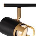 Abbey Linear Bar GU10, Black / Painted Gold 3 Light Ceiling Spotlight additional 7