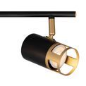 Abbey Linear Bar GU10, Black / Painted Gold 3 Light Ceiling Spotlight additional 5