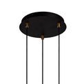 Abbey 3 Light Round Pendant GU10, Black / Painted Gold additional 7