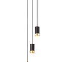 Abbey 3 Light Round Pendant GU10, Black / Painted Gold additional 3