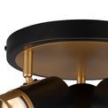 Abbey 3 Light Round Spotlight GU10, Black / Painted Gold additional 3