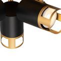 Abbey 3 Light Round Spotlight GU10, Black / Painted Gold additional 2