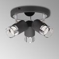 Abbey 3 Light Round Spotlight GU10, Graphite / Polished Chrome additional 7