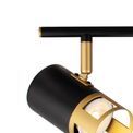 Abbey 4 Black/Painted Gold Linear Bar Spotlight Light (GU10) additional 2