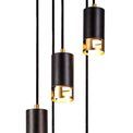 Abbey 5 Light Round Pendant GU10, Black / Painted Gold additional 6