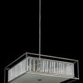 Adele Fixed Pendant / Semi Ceiling, 12 x E14, Pewter / Clear / Grain Glass additional 4