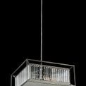 Adele Fixed Pendant / Semi Ceiling, 6 x E14, Pewter / Clear / Grain Glass additional 4