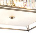 Adele Fixed Pendant / Semi Ceiling, 6 x E14, Pewter / Clear / Grain Glass additional 11