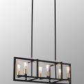 Amaya Pendant/Flush Convertible, 6 x E27, Satin Black/Champagne Gold additional 1
