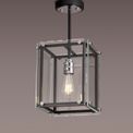 Eden Pendant, 1 Light E27, Matt Black / Chrome / Clear Glass additional 1