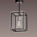 Eden Pendant, 1 Light E27, Matt Black / Chrome / Clear Glass additional 2