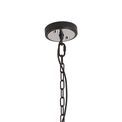 Eden Pendant, 4 Light E27, Matt Black / Chrome / Clear Glass additional 7
