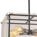 Eden Pendant, 4 Light E27, Matt Black / Chrome / Clear Glass additional 5