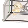 Eden Semi Flush, 4 Light E27, Matt Black / Chrome / Clear Glass additional 5