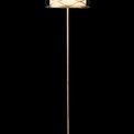 Edith Floor Lamp 3 Light E14 Aged Gold / Cream Fabric Shade additional 3