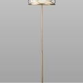 Edith Floor Lamp 3 Light E14 Aged Gold / Cream Fabric Shade additional 2